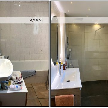 salle de bain avant et après travaux